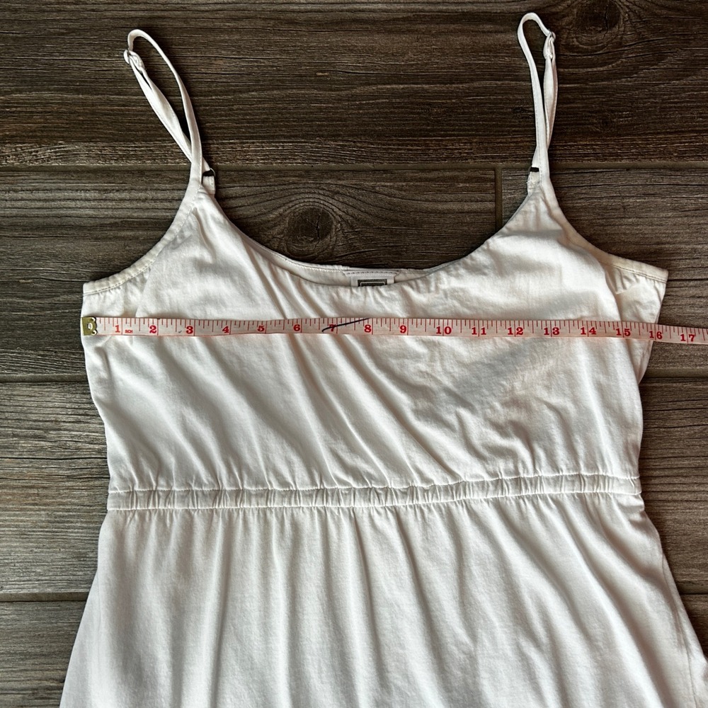 North Face‎ White Cotton Casual Dress Sleeveless Drawstring Adjustable Strap S - Picture 3 of 7